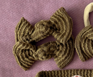 Olive Wavy BloomCLIPS or Nylon Headband