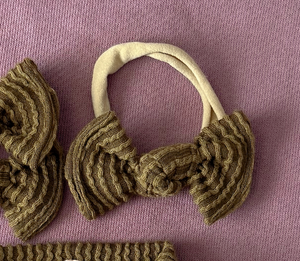 Olive Wavy BloomCLIPS or Nylon Headband