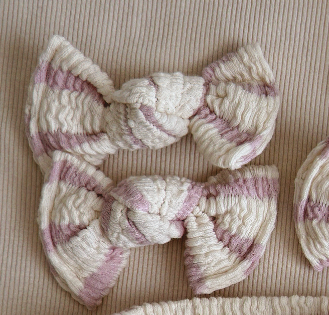 Lavender Texture Stripe BloomCLIPS or Nylon Headband