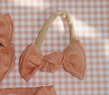 Peachy Nude Wide Ribbed BloomCLIPS or Nylon Headband