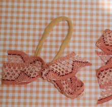 Mauve Scallop Crochet BloomCLIPS or Nylon Headband