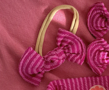 Dragon Fruit Wavy Ribbed BloomCLIPS or Nylon Headband