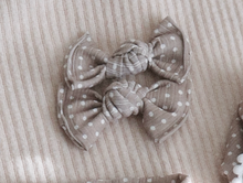 Tan Polka Dot Ribbed BloomCLIPS or Nylon Headband