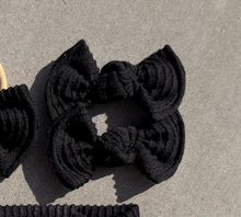 *RESTOCK* Solid Black Wavy Ribbed BloomCLIPS or Nylon Headband