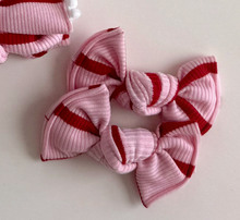 Red + Pink Ribbed BloomCLIPS or Nylon Headband