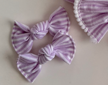 Lavender Mini Stripe BloomCLIPS or Nylon Headband