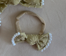 Golden Sage Dot BloomCLIPS or Nylon Headband
