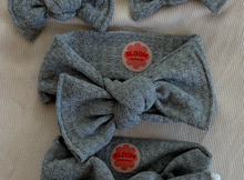 Medium Grey Waffle Tie On Headwrap