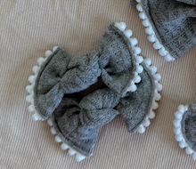 Medium Grey Waffle BloomCLIPS or Nylon Headband