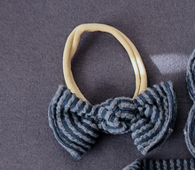 Navy Wavy BloomCLIPS or Nylon Headband
