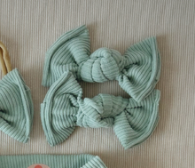 Seafoam Mini Ribbed BloomCLIPS or Nylon Headband