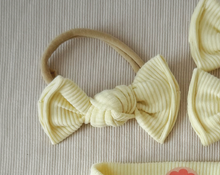Lemon Drop Mini Ribbed BloomCLIPS or Nylon Headband
