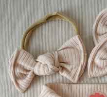 Pale Blush Ribbed BloomCLIPS or Nylon Headband