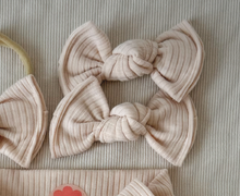 Pale Blush Ribbed BloomCLIPS or Nylon Headband