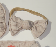 Cream Crinkle BloomCLIPS or Nylon Headband