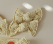 Butter Yellow Crinkle BloomCLIPS or Nylon Headband