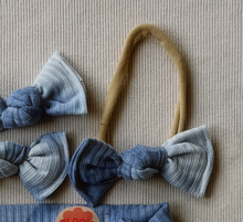 Denim Tie Dye BloomCLIPS or Nylon Headband