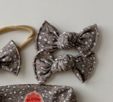 Soft Brown Leopard BloomCLIPS or Nylon Headband