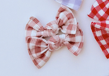 Dusty Pink Gingham BloomCLIPS or Nylon Headband