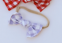 Lavender Gingham BloomCLIPS or Nylon Headband