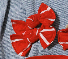Cherry Soda Stripe BloomCLIPS or Nylon Headband