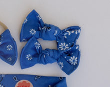 Blue Bandana BloomCLIPS or Nylon Headband