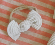 Ivory Wavy Ribbed BloomCLIPS or Nylon Headband