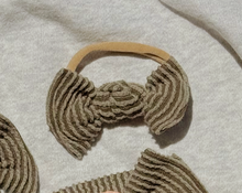 Olive Wavy Ribbed BloomCLIPS or Nylon Headband
