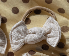 Cream Crochet BloomCLIPS or Nylon Headband