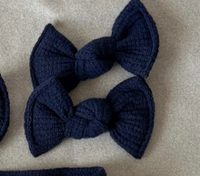 Navy Waffle BloomCLIPS or Nylon Headband