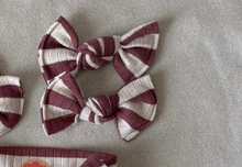 Mulberry Stripe BloomCLIPS or Nylon Headband