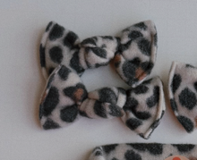 Light Fuzzy Leopard BloomCLIPS or Nylon Headband