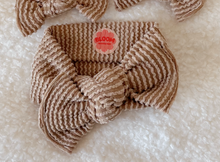 *RESTOCK* Biscoff Wavy Ribbed Tie On Headwrap