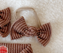 Maple Wavy Ribbed BloomCLIPS or Nylon Headband