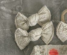 Cream Crinkle BloomCLIPS or Nylon Headband