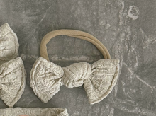 Cream Crinkle BloomCLIPS or Nylon Headband