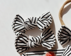 *RESTOCK* Mini Stripe Ribbed BloomCLIPS or Nylon Headband