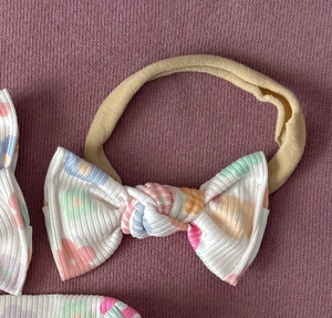 *NEW* Pastel Daisy Ribbed BloomCLIPS or Nylon Headband