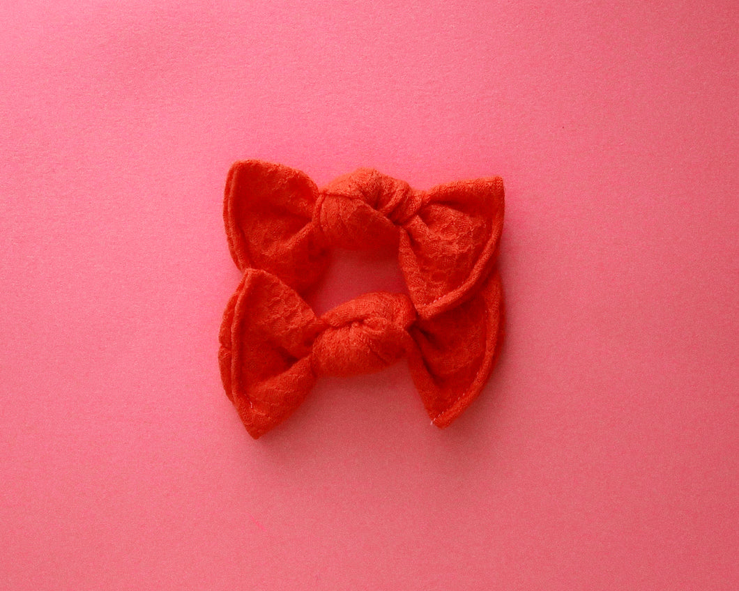 Red Orange Diamond BloomCLIPS OR Nylon Headband