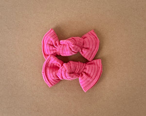 *RESTOCK* Barbie Pink Ribbed BloomCLIPS set of 2