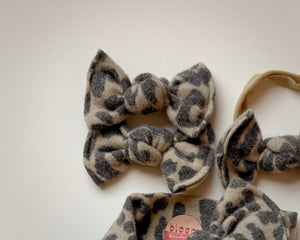 Fuzzy Leopard BloomCLIPS Or Nylon Headband