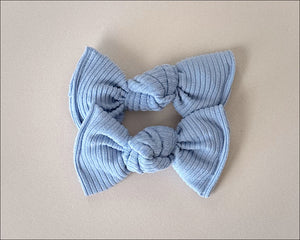 Soft Blue Mini Ribbed BloomCLIPS set of 2
