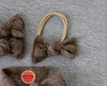 Fawn Fuzzy Check BloomCLIPS or Nylon Headband