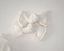 Off White Mini Waffle BloomCLIPS or Nylon Headband