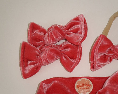 Bubblegum Velvet BloomCLIPS or Nylon Headband