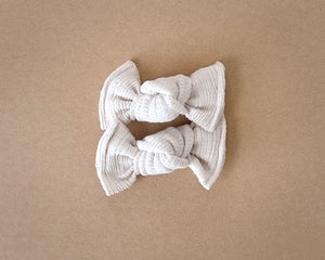 Bone Ribbed BloomCLIPS set of 2