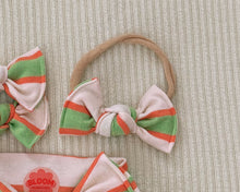 Retro Summer Stripe BloomCLIPS or Nylon Headband
