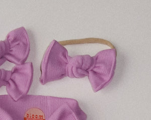 Pixie Mini Ribbed BloomCLIPS or Nylon Headband