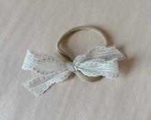 *RESTOCK* Cream and Silver Lace Nylon Headband