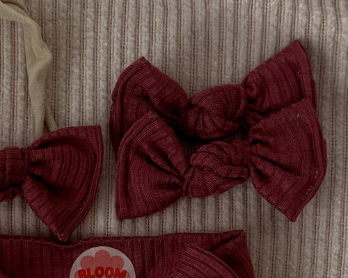 Brick Ribbed BloomCLIPS or Nylon Headband